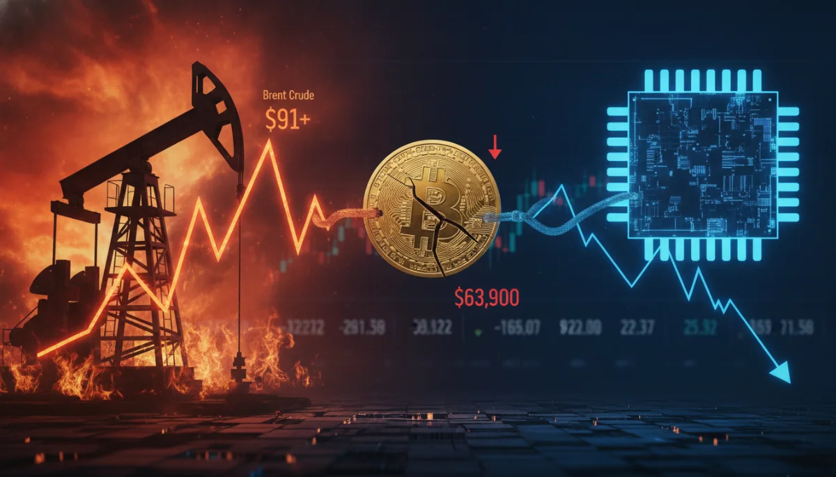 Oil Shock and AI Crash Push Bitcoin Under $64K on July 20